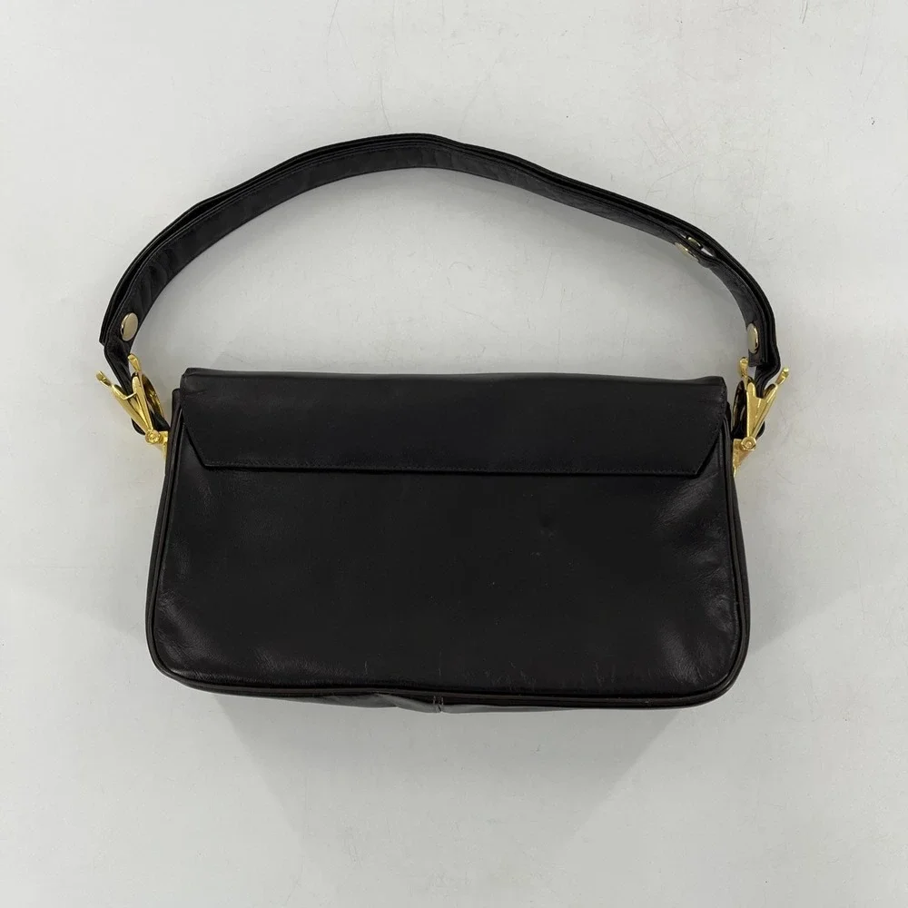 Vintage MCM Susan Gail Leather Shoulder Bag Rare Gold Spur Accents Quiet Luxury - Picture 9 of 16